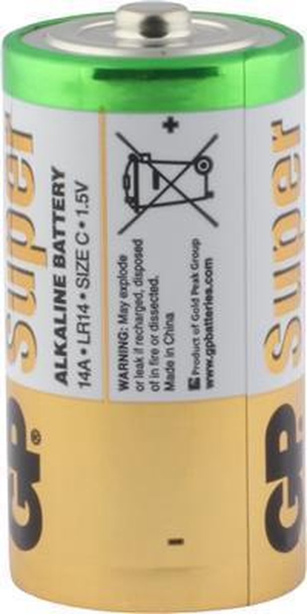 GP Super Alkaline batterijen type C - 2 stuks