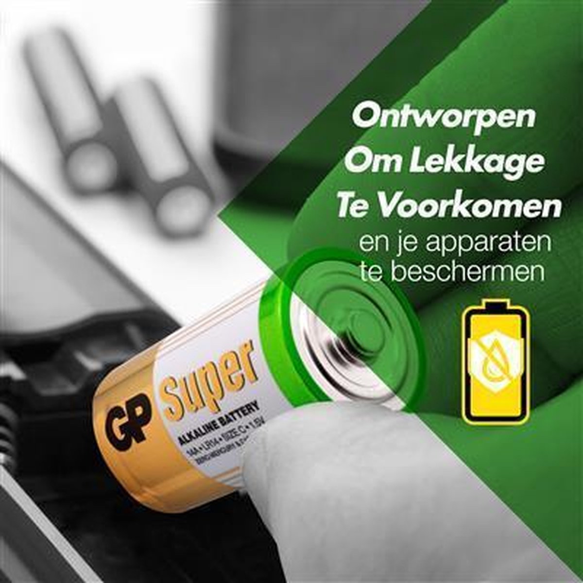 GP Super Alkaline batterijen type C - 2 stuks