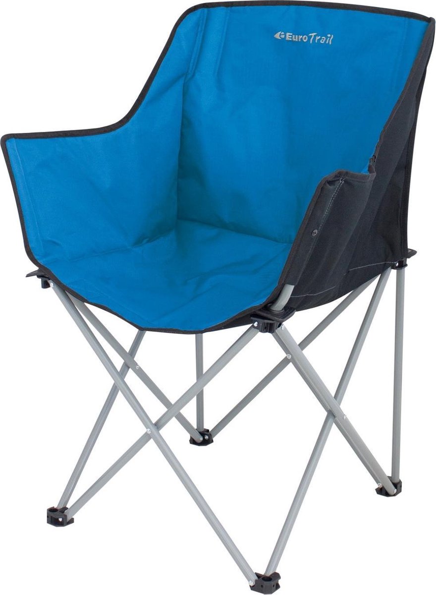 Eurotrail campingstoel Kampala 86 x 45 x 45 cm staal blauw