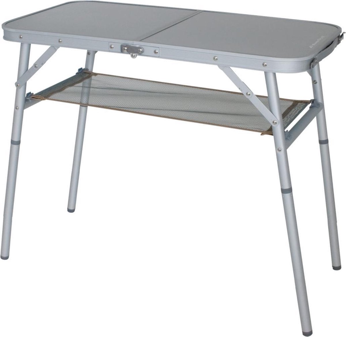 Eurotrail campingtafel St. Remy 80 x 60 x 40 cm aluminium - Grijs