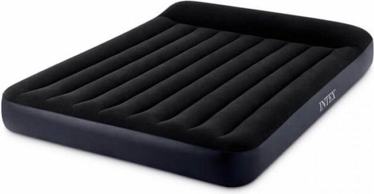Intex luchtbed Pillow Rest Kingsize 183 cm donker - Blauw