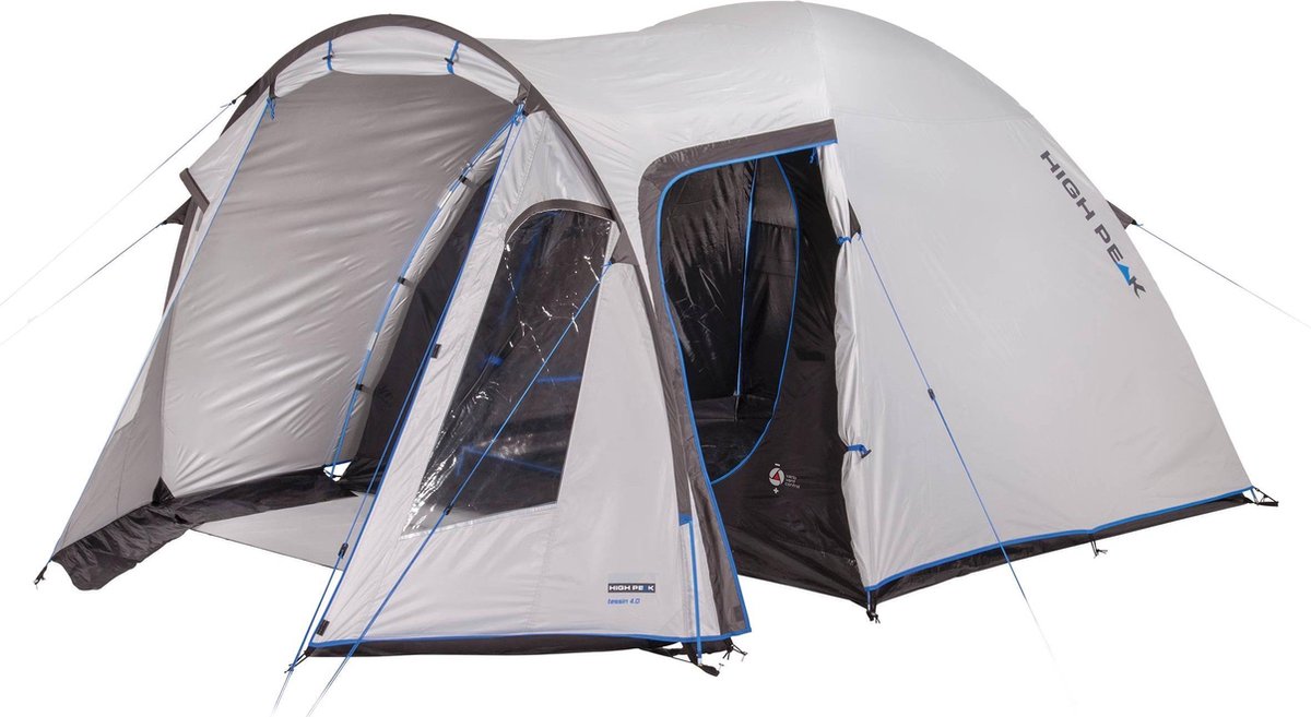 High Peak koepeltent Tessin 4.0 polyester 370 x 240 cm - Grijs