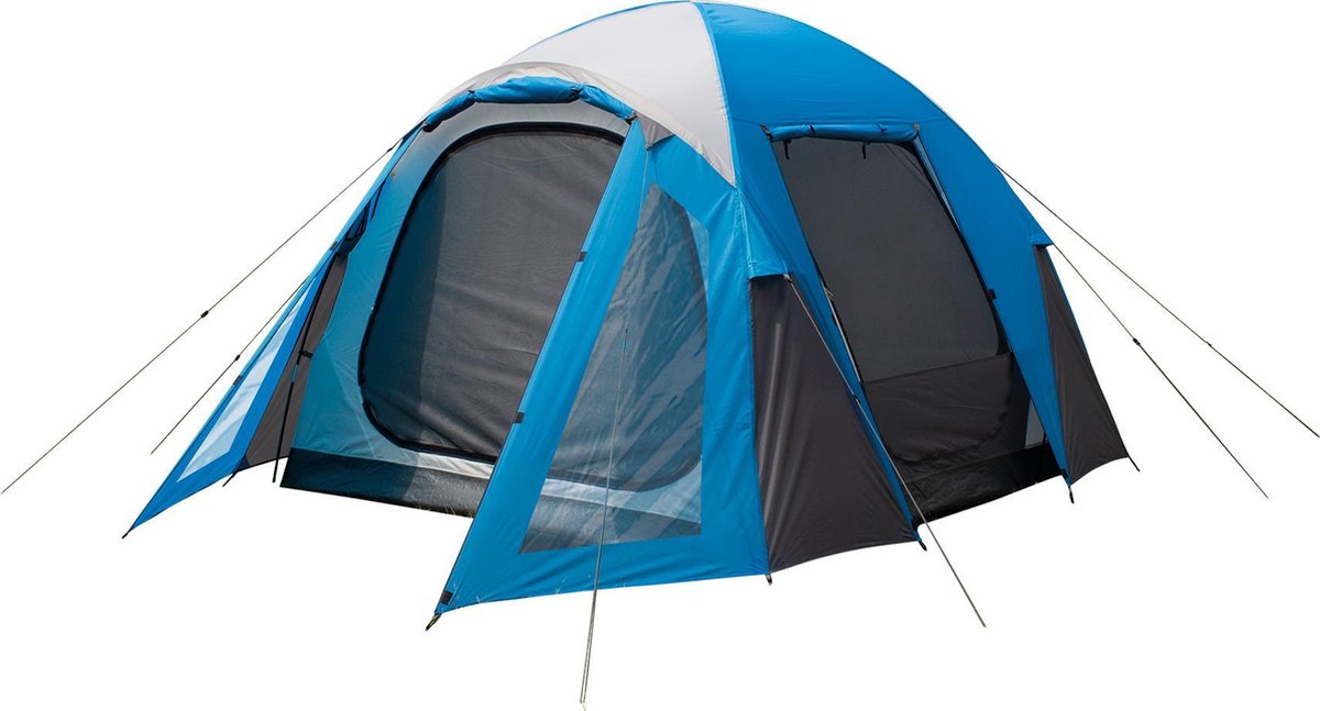 Eurotrail tent Odyssey 4-persoons polyester/fiberglas blauw/grijs