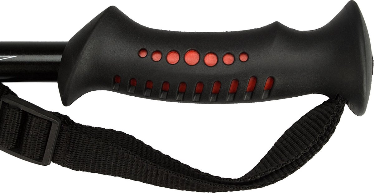 Abbey WANDELSTOKKEN VERSTELBAAR 63-135 CM 2 STUKS - Rood