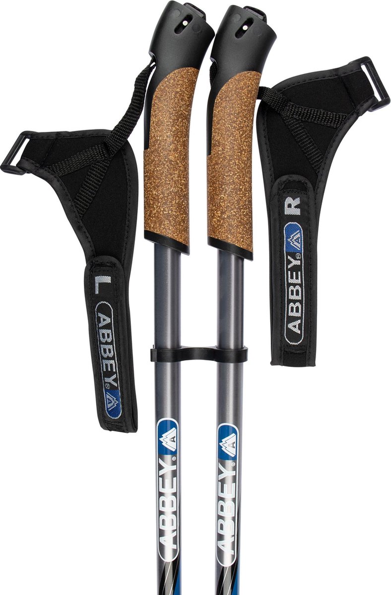 Abbey aluminium Nordic Walking stokken verstelbaar zilver - Silver