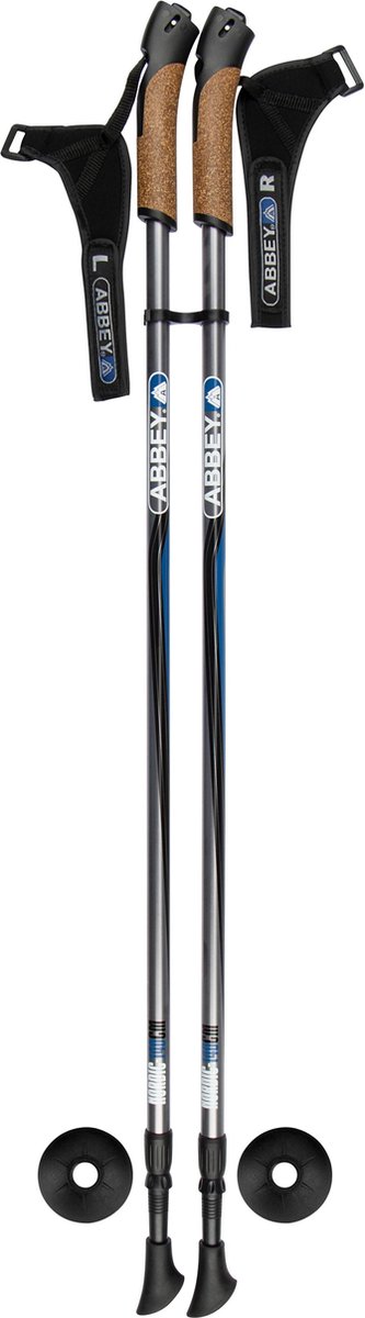 Abbey aluminium Nordic Walking stokken verstelbaar zilver - Silver