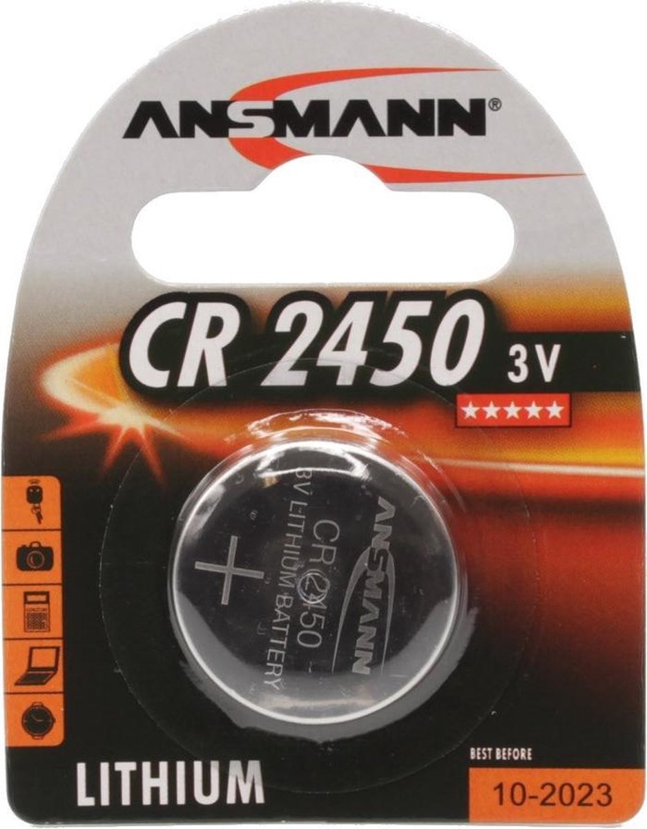 Ansmann batterij CR2450 3V zilver per stuk