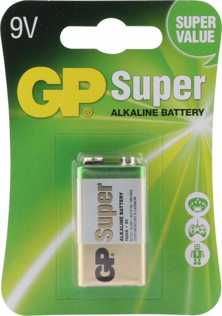GP Super Alkaline 9V batterij per stuk