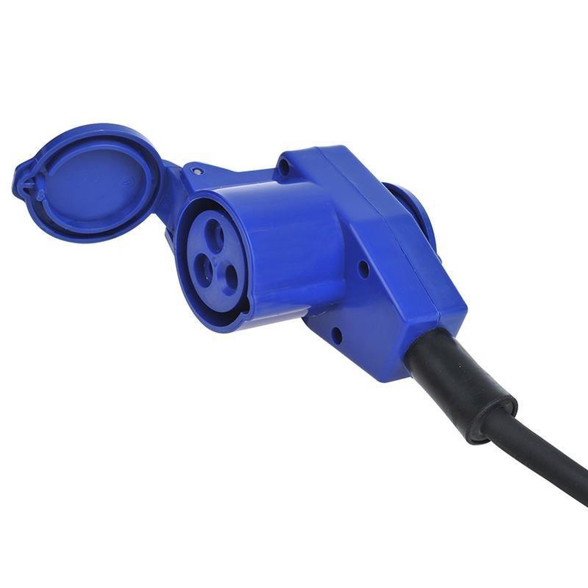 Universeel ProPlus CEE verlengkabel contrastekker/Schuko-stopcontact 10 meter - Zwart