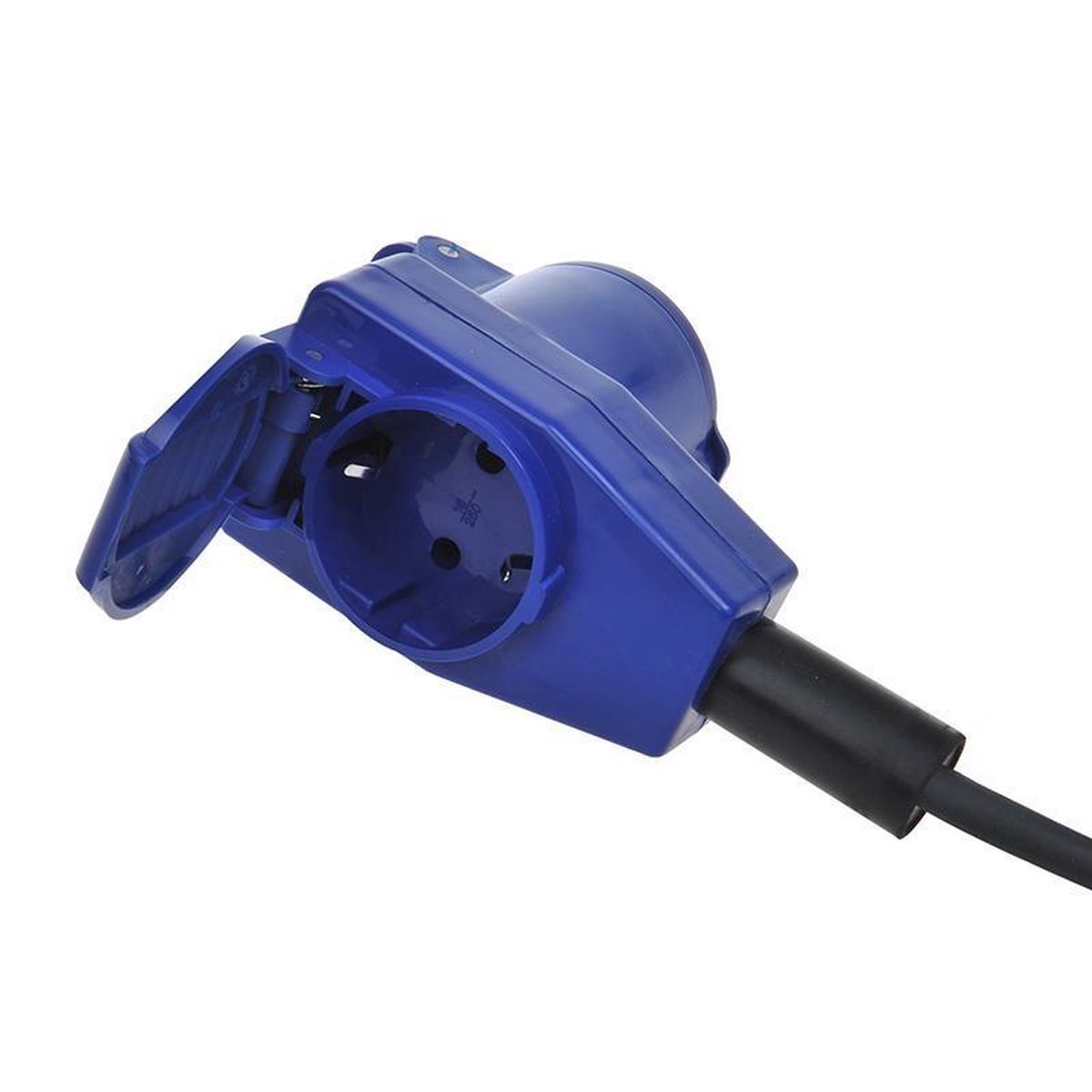Universeel ProPlus CEE verlengkabel contrastekker/Schuko-stopcontact 10 meter - Zwart