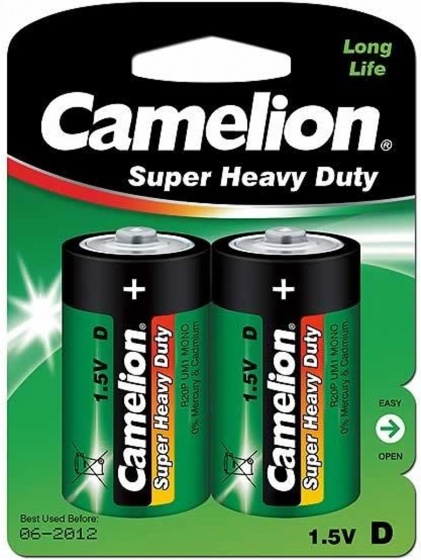 Camelion batterijen LongLife R20P 1.5V 2 stuks - Negro