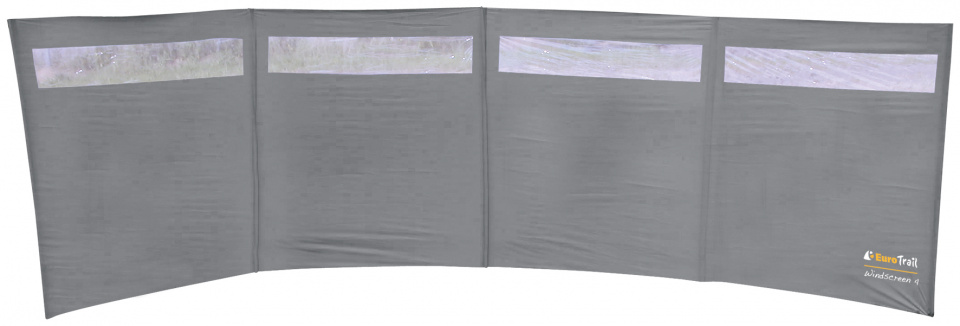 Eurotrail windscherm raam 500 x 150 cm polyester/staal grijs