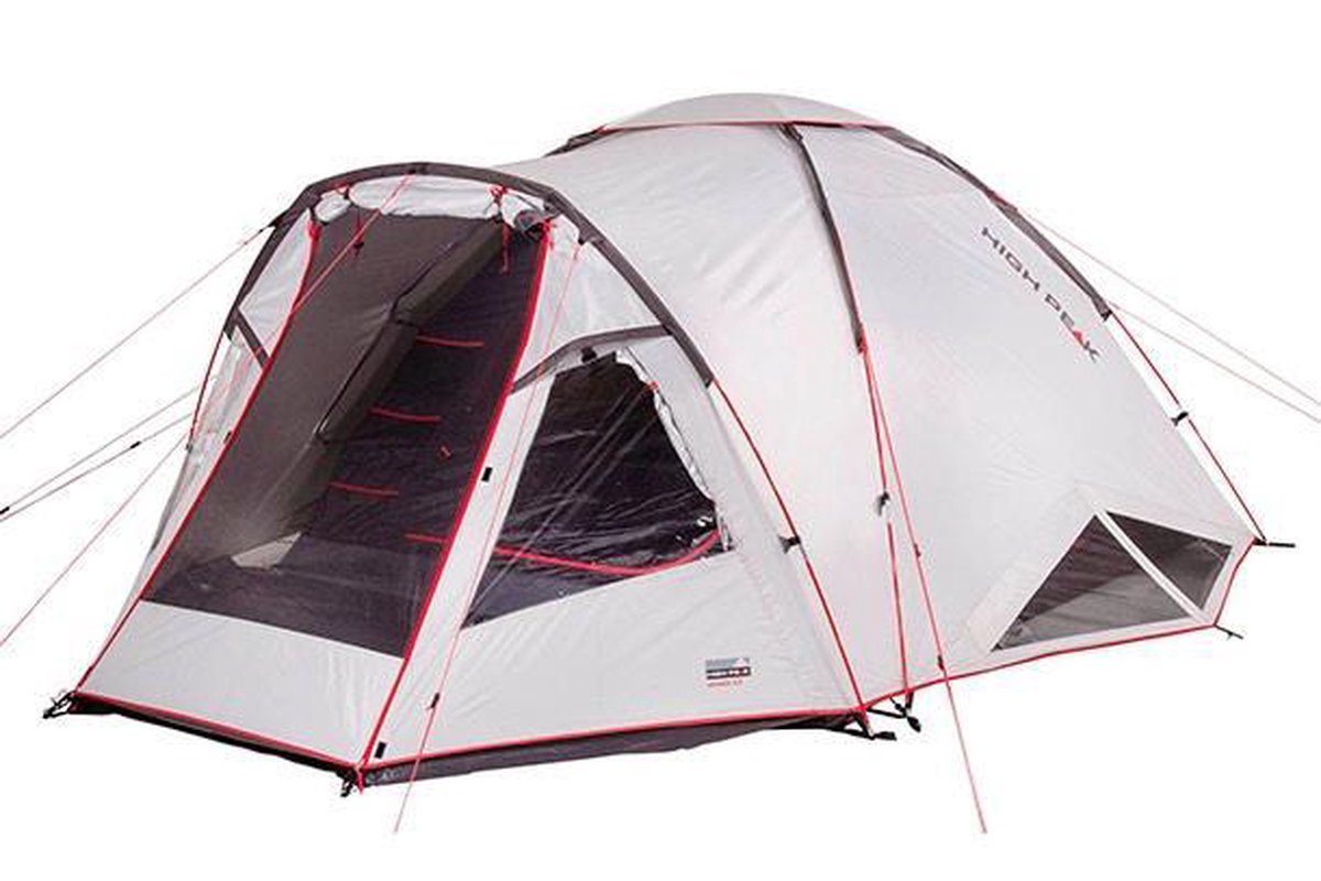 High Peak familietent Almada 4.0 400 x 230 x 150 cm grijs