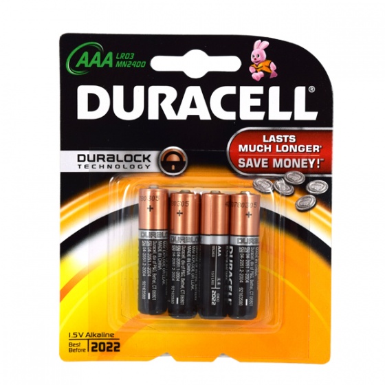 Duracell batterijen LR03 AAA 4 stuks