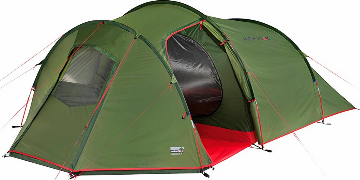 High Peak tunneltent Goshawk 4.0 400 x 230 x 140 cm/rood - Groen