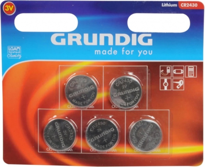 Grundig knoopcelbatterijen CR2430 5 stuks