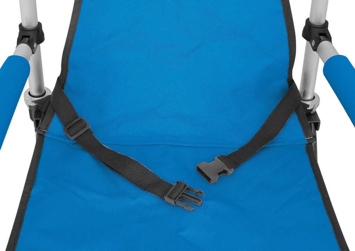 Eurotrail campingstoel Petit Junior 90 x 43 cm aluminium - Blauw