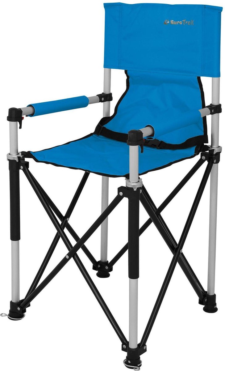 Eurotrail campingstoel Petit Junior 90 x 43 cm aluminium - Blauw