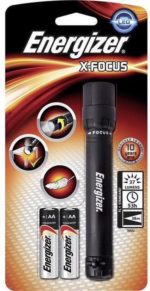 Energizer zaklamp X-Focus 16 cm - Zwart