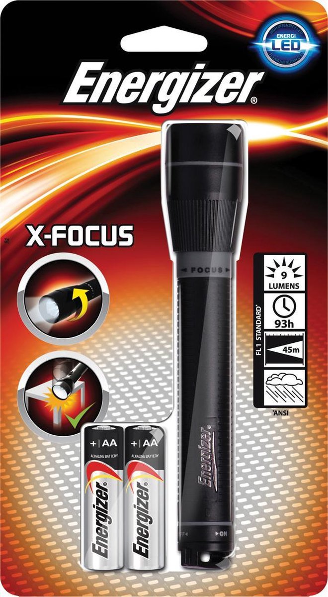 Energizer zaklamp X-Focus 16 cm - Zwart