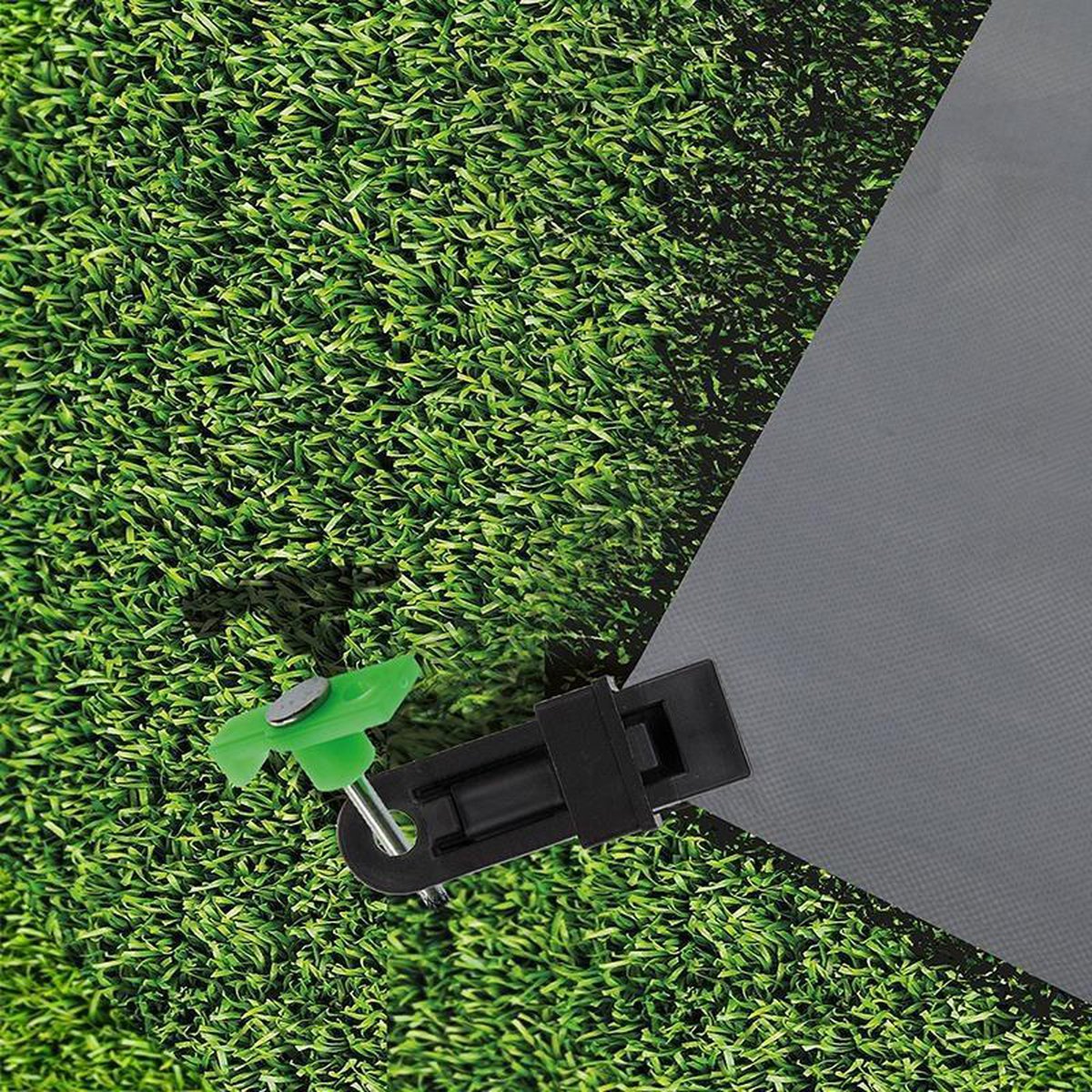 Universeel ProPlus tenttapijtclips met schroeven 4 stuks - Zwart