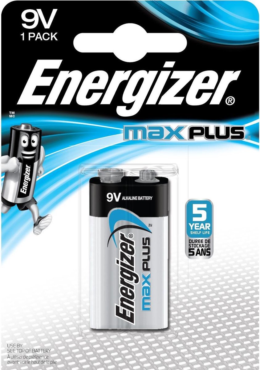 Energizer batterijen Max Plus 9V blok per stuk