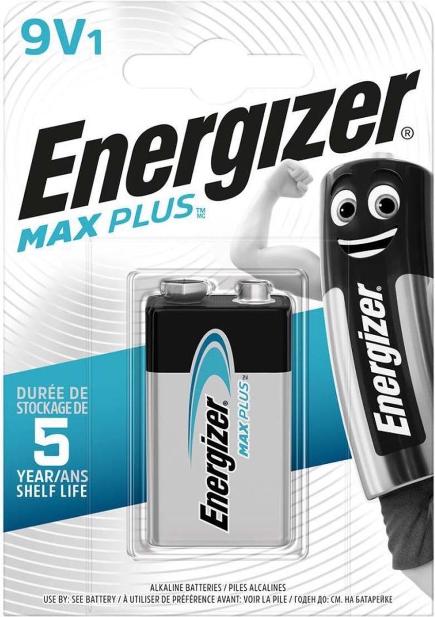 Energizer batterijen Max Plus 9V blok per stuk