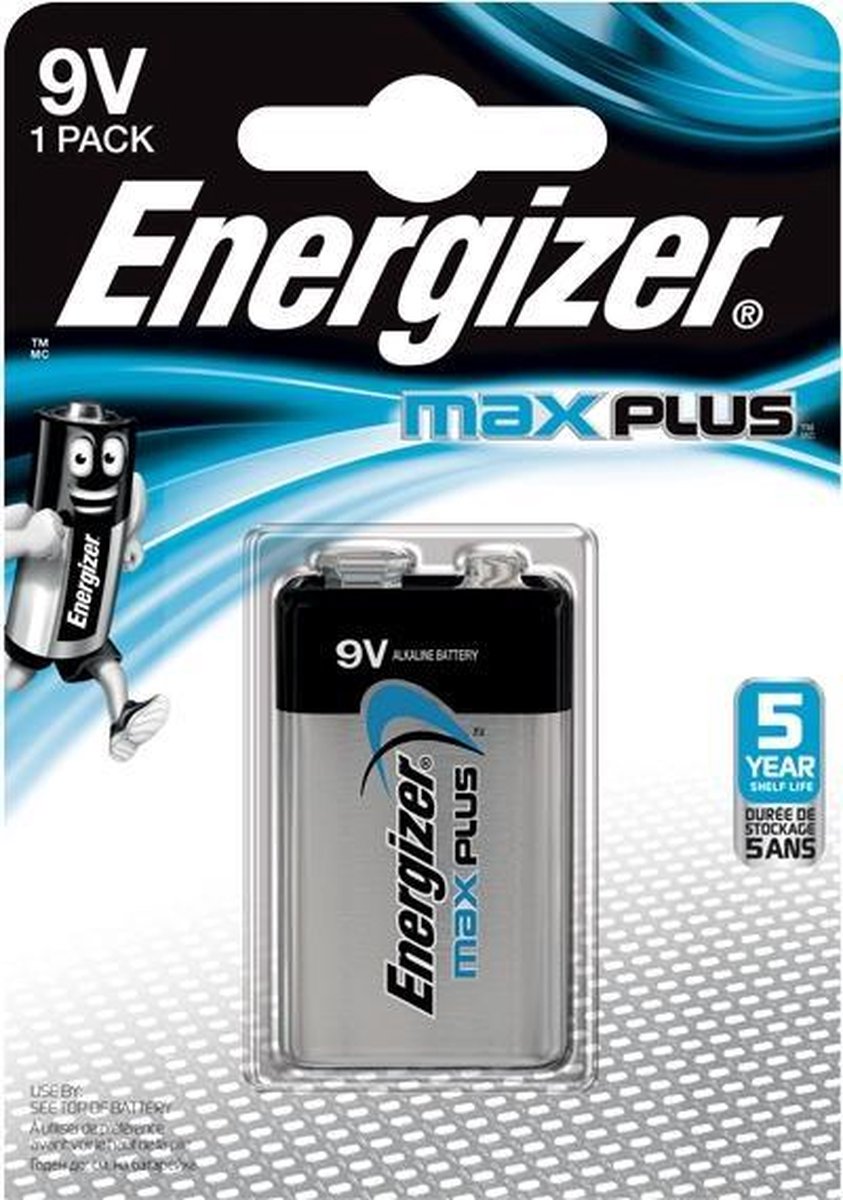 Energizer batterijen Max Plus 9V blok per stuk