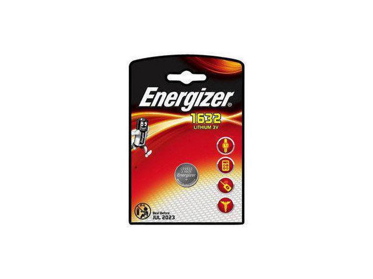 Energizer batterij knoopcel Lithium 3V CR1632 per stuk