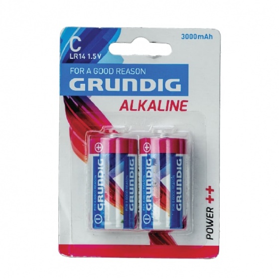 Top1Toys Grundig batterijen alkaline C/LR14 3000 mAh 2 stuks