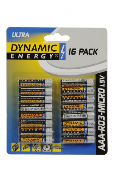 Dynamic Energy batterijen ultra R03 AAA zink 16 stuks