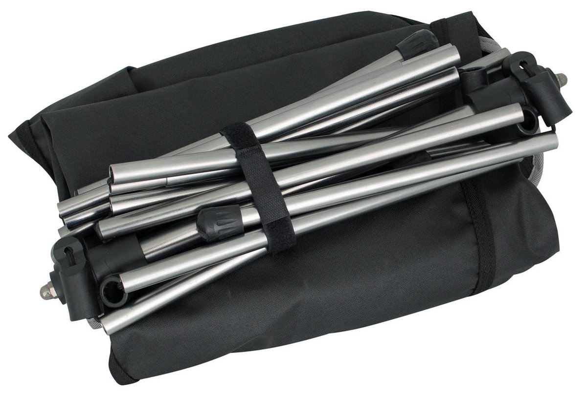 Eurotrail TravelSafe campingstoel Calais 49 x 25 x 64 cm aluminium - Zwart