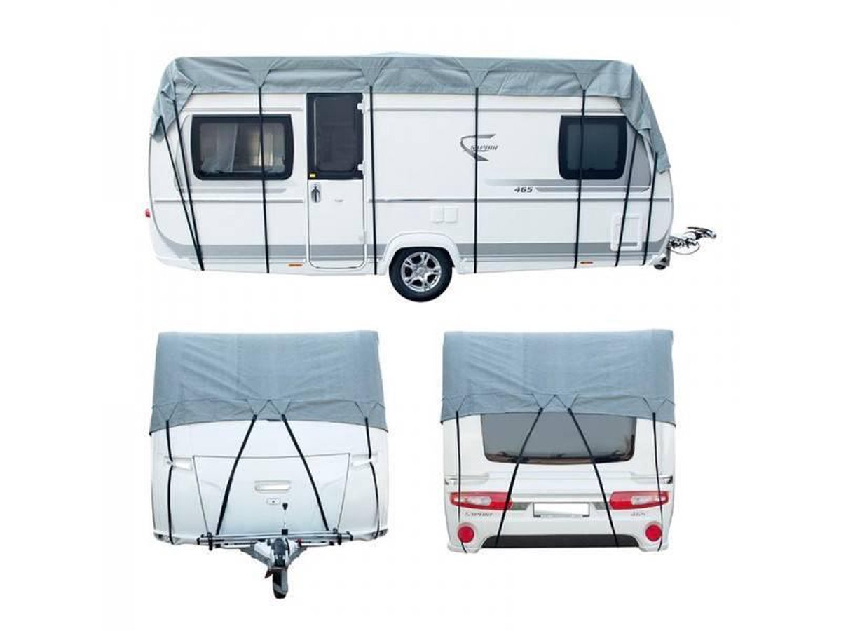 PROPLUS caravan- en camperdakhoes 500 x 300 cm - Grijs