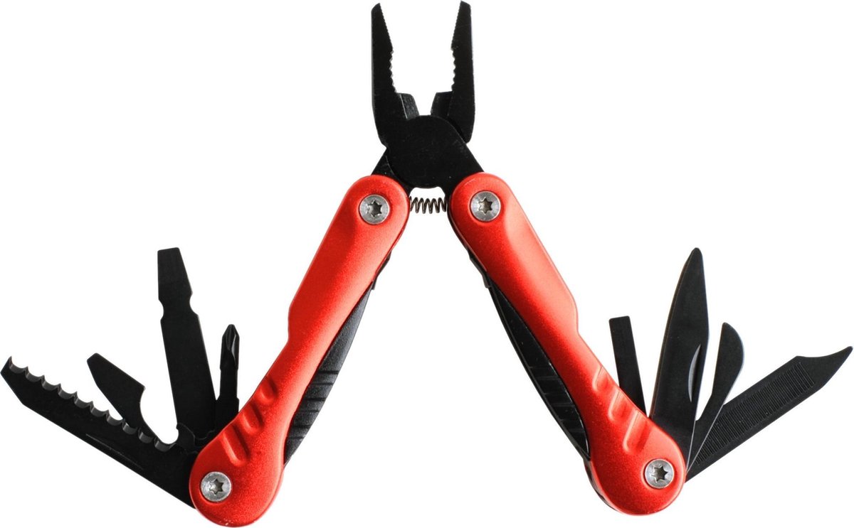 Kids At Work Kids At Work multitool zakmes junior 16 cm staal zwart/rood
