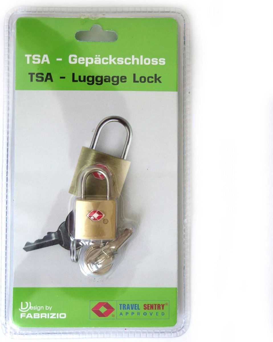 Fabrizio bagageslot TSA Luggage Lock goud/zilver 4 cm