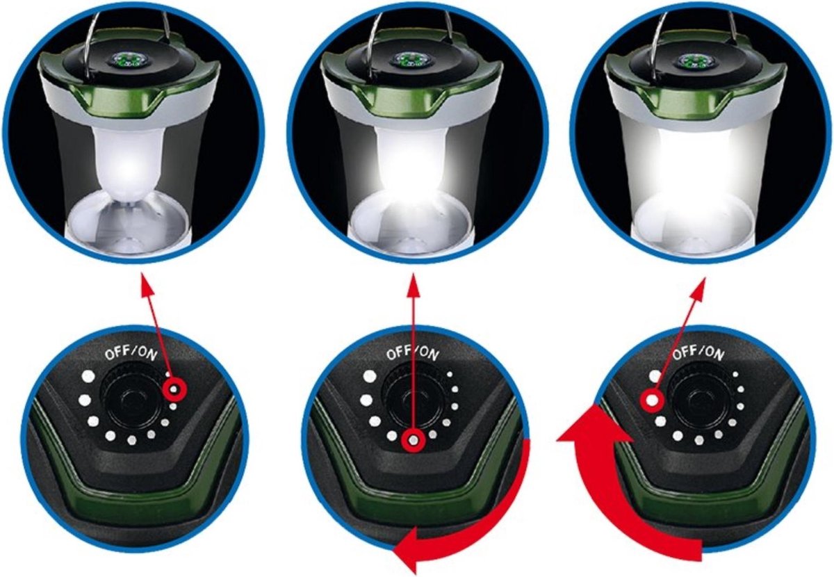 Universeel ProPlus campinglamp led 24 cm - Zwart