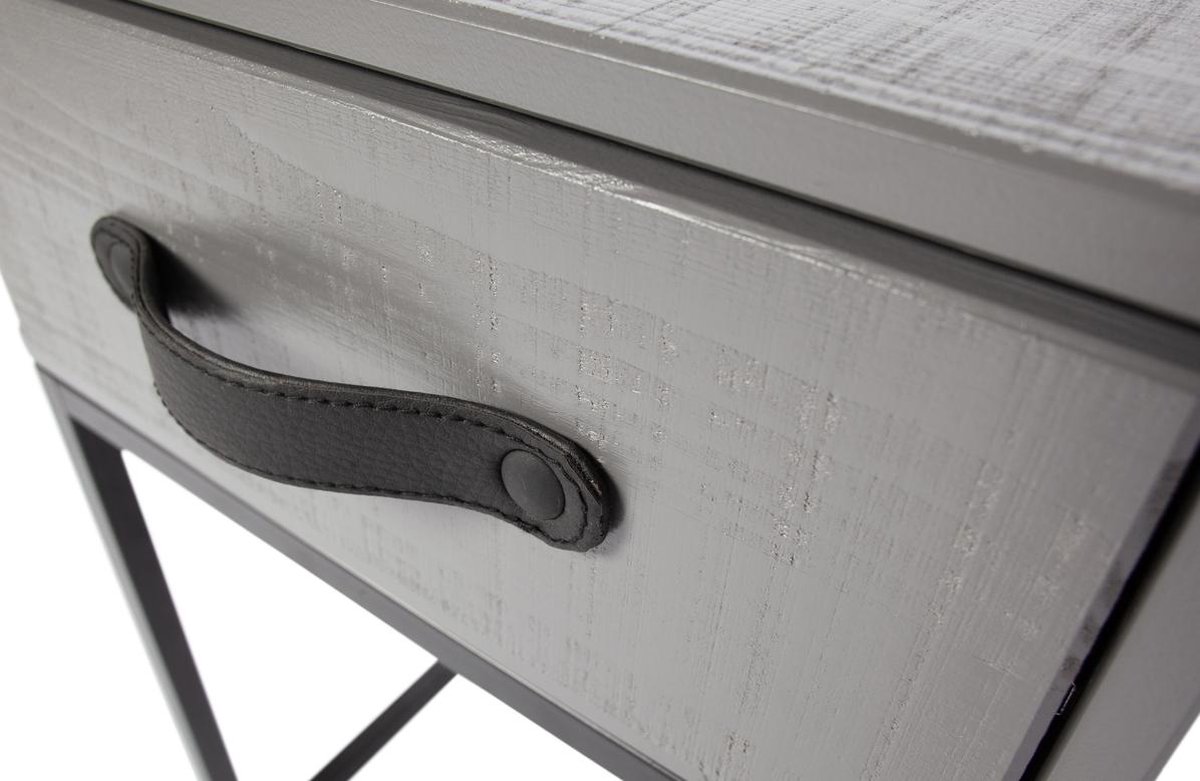 Trendhopper Woood Nachtkastje Morris Leem - Grijs