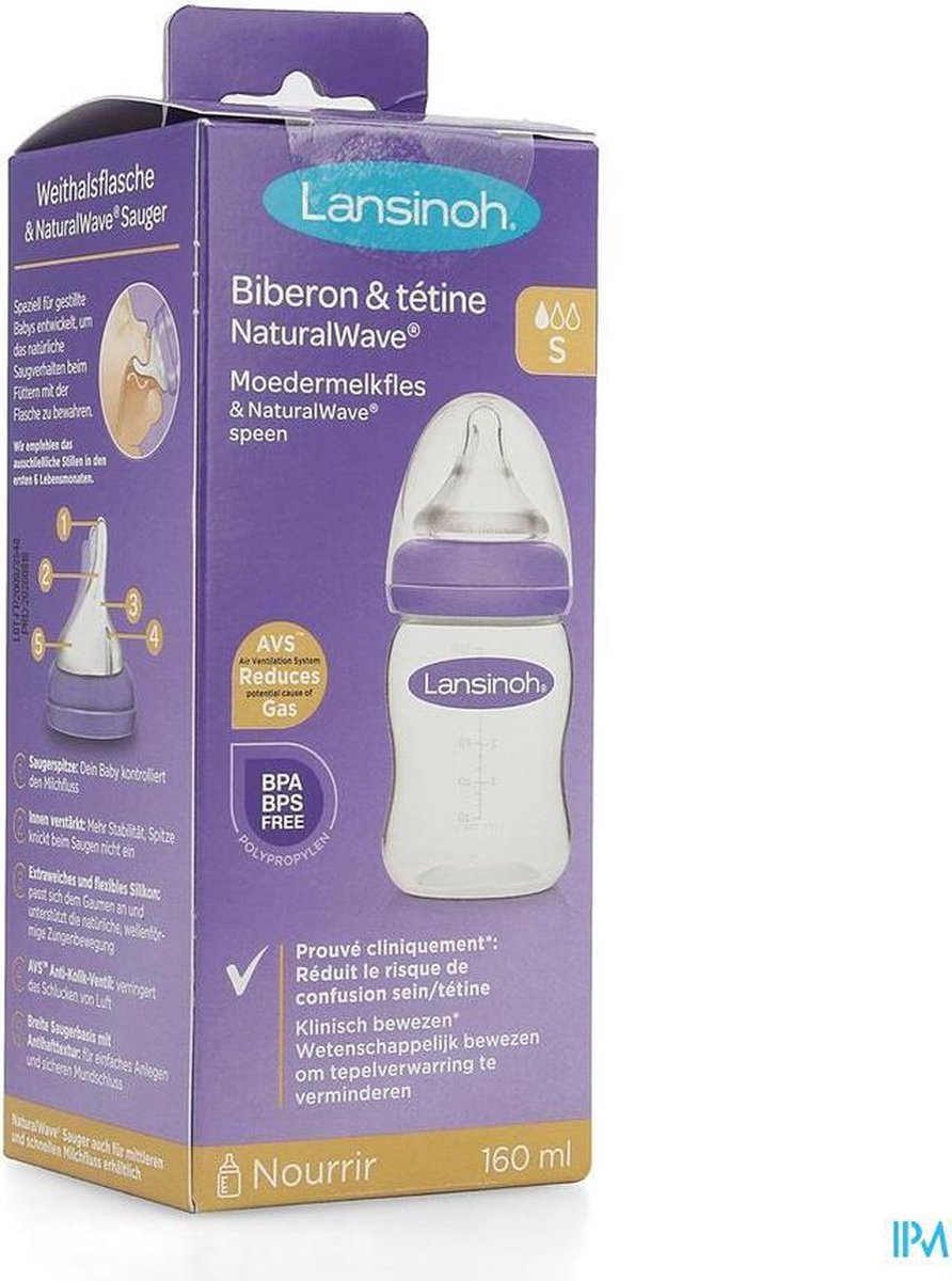 Lansinoh Zuigfles NaturalWave 160 ml