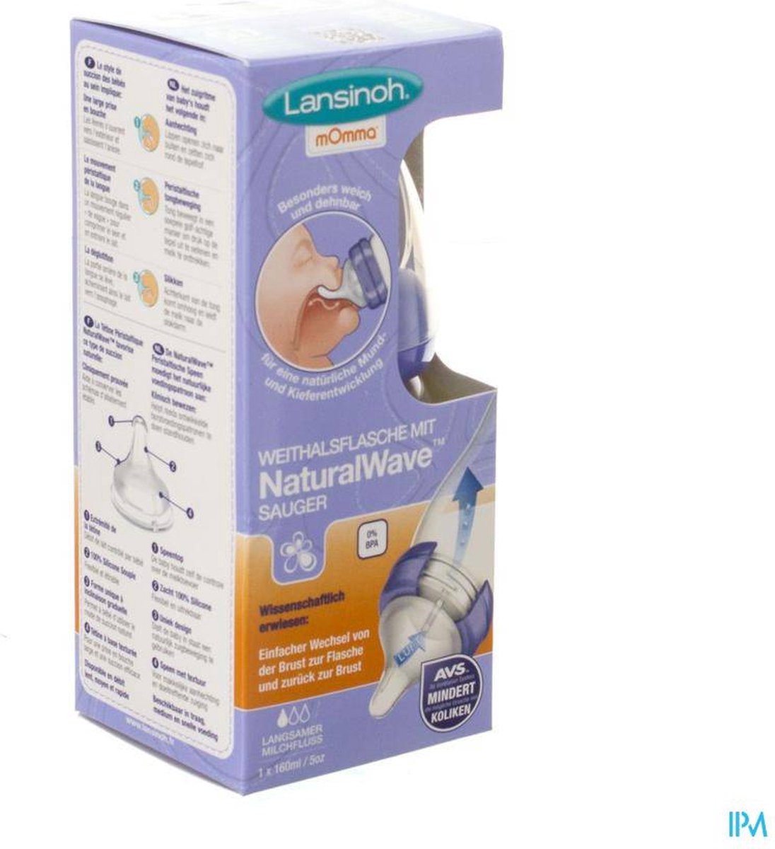 Lansinoh Zuigfles NaturalWave 160 ml