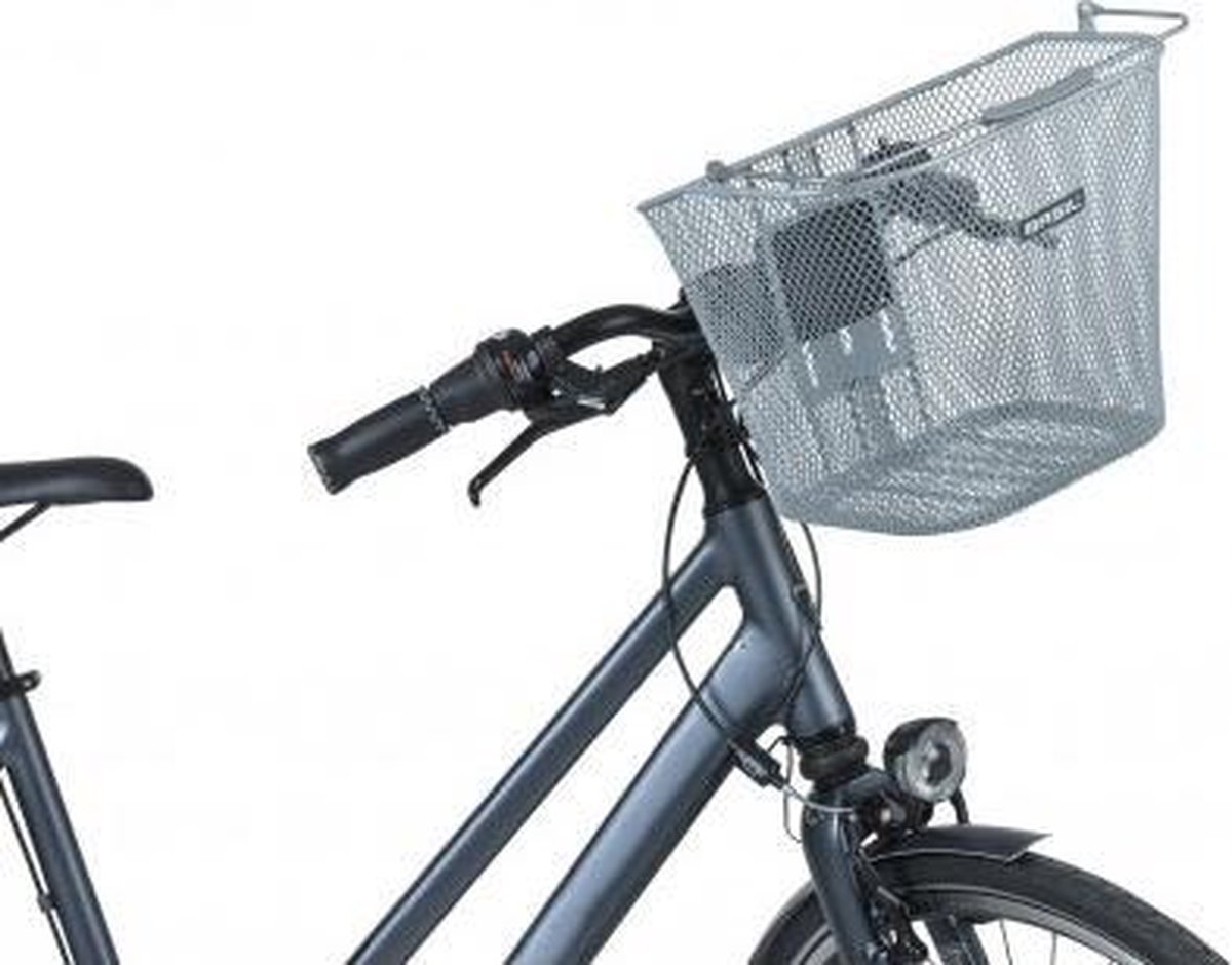 Basil Fietsmand Bremen KF - zilver (zonder houder) - Silver