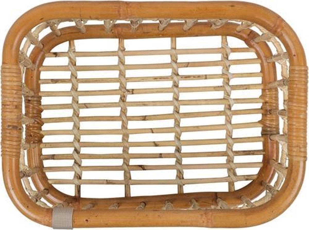 Basil Rotan fietsmand Green Life - Medium - Voorop Natural - Groen