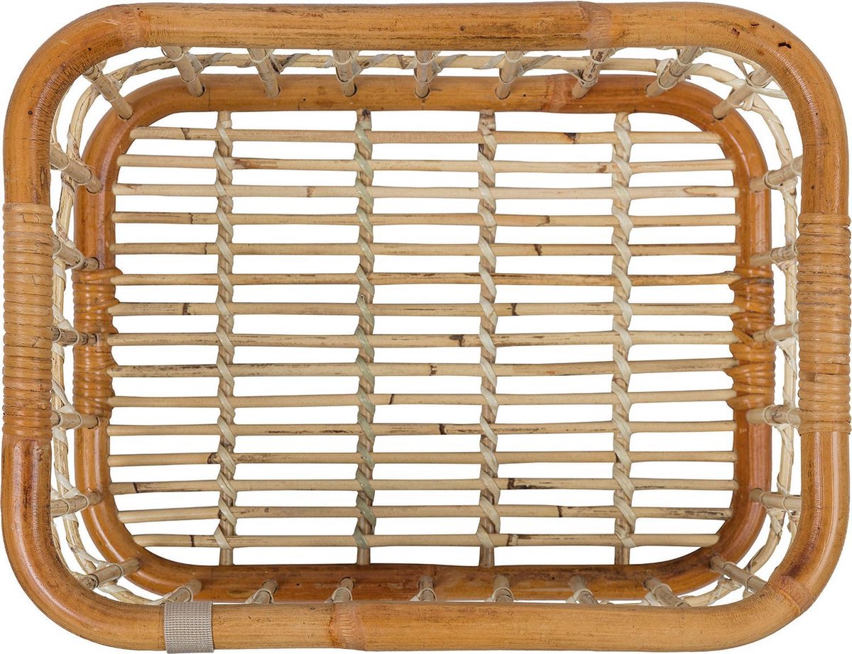 Basil Rotan fietsmand Green Life - large - voorop - natural - Groen