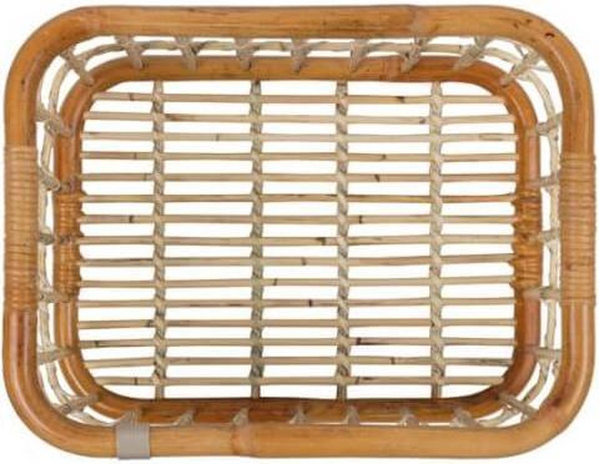 Basil Rotan fietsmand Green Life - large - voorop - natural - Groen