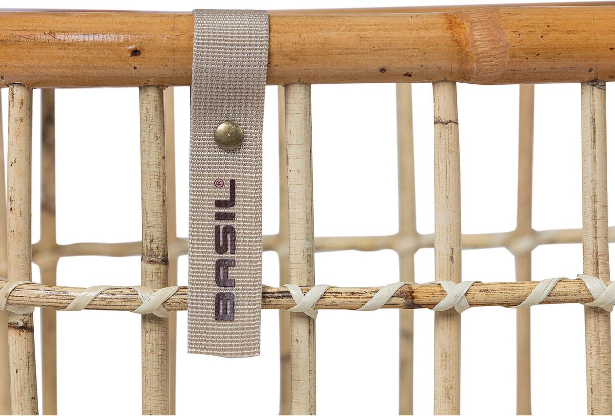 Basil Rotan fietsmand Green Life - large - voorop - natural - Groen