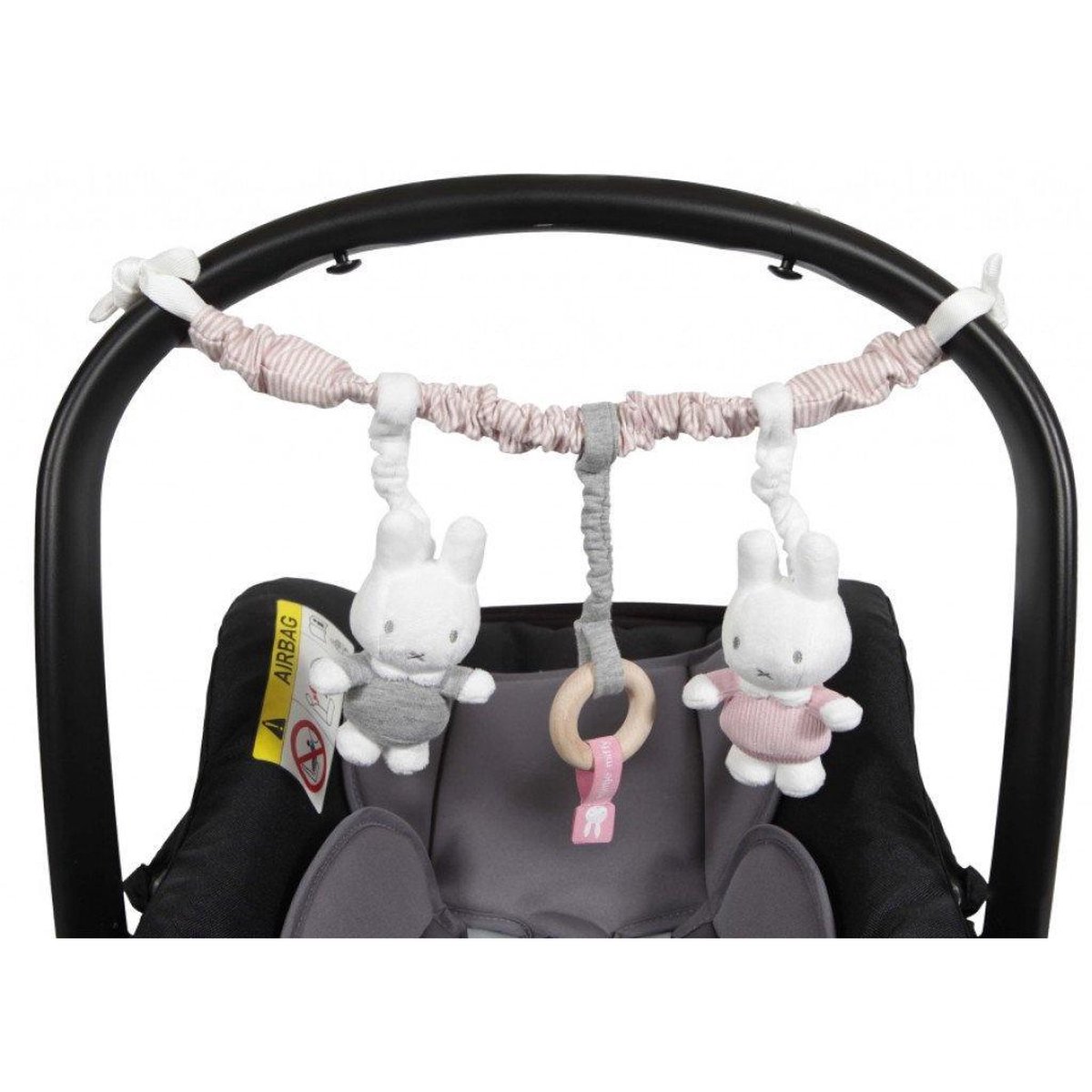 Tiamo Nijntje Autostoelspeeltje Babyrib - Roze