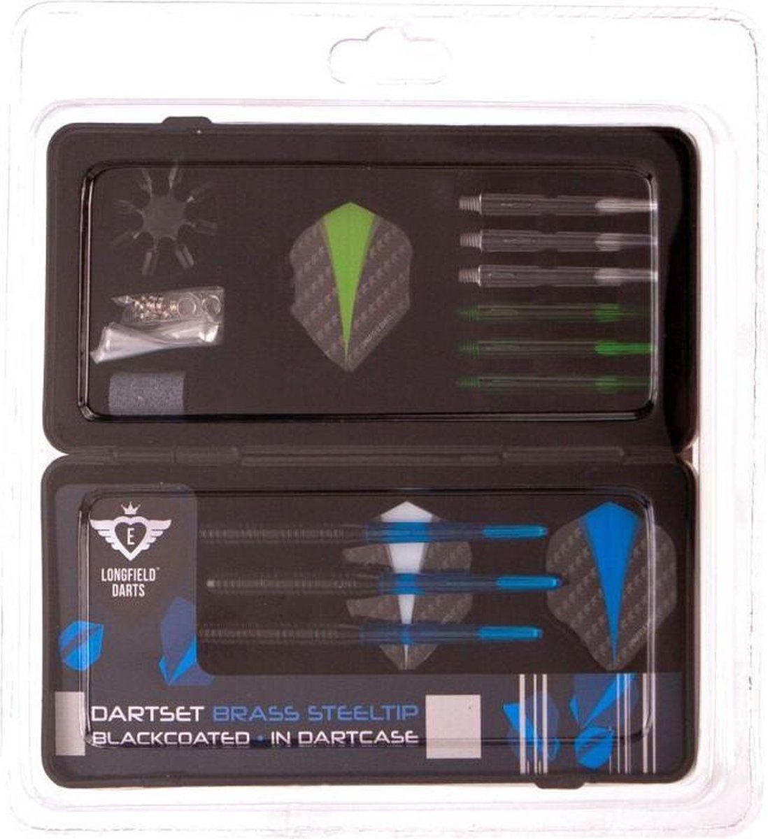 Top1Toys Dartset Kadoset Brass - Zwart