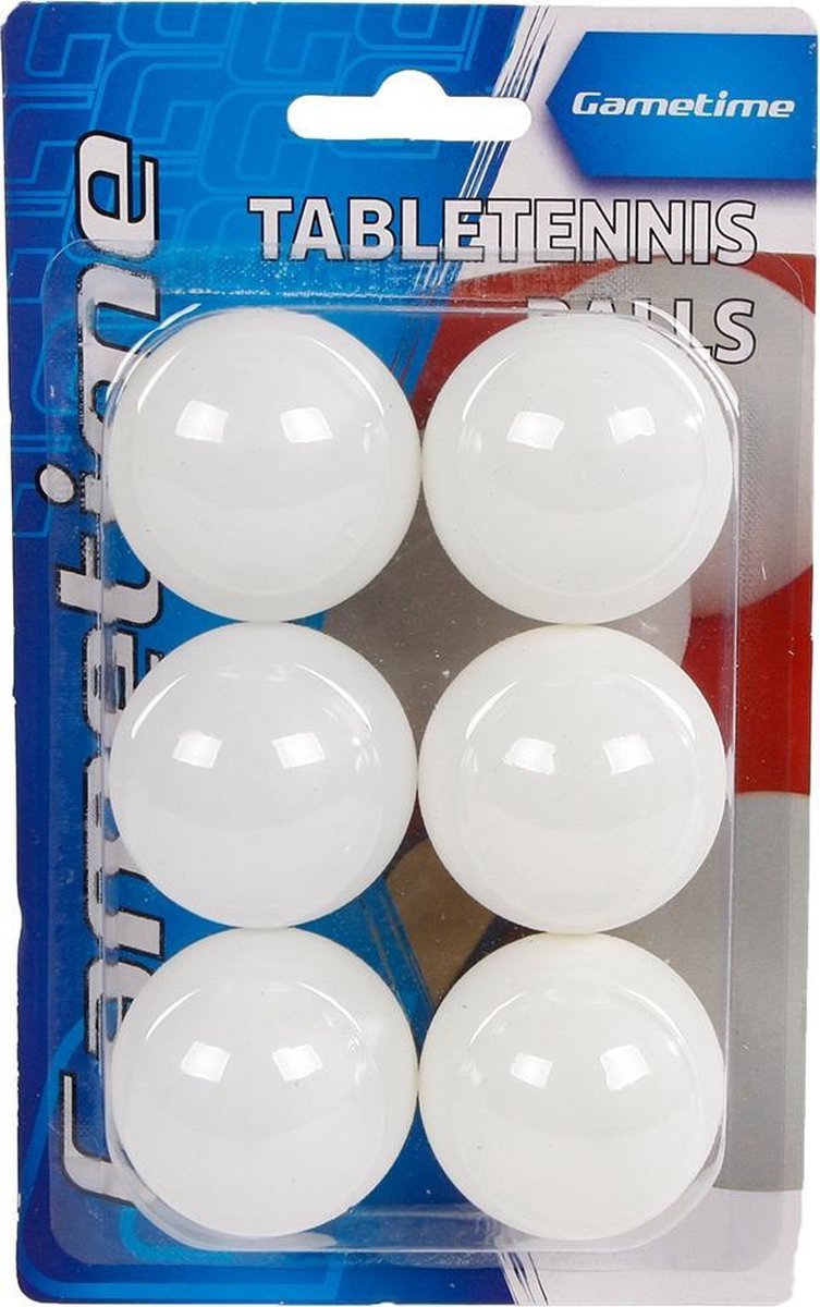 Top1Toys Tafeltennis Ballen 6 Stuks Op Blister - Wit