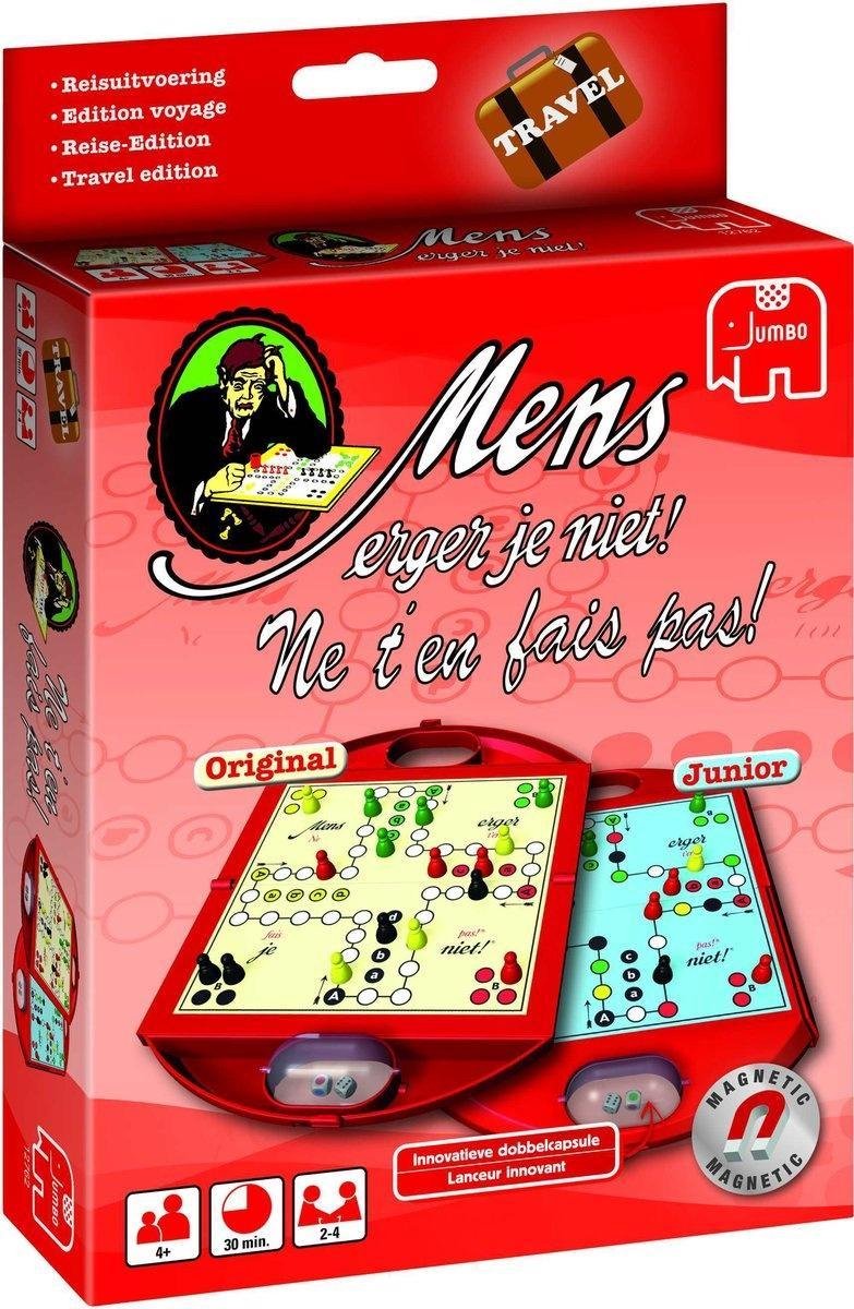 Jumbo Reisspel Mens Erger Je Niet NL/FR - Rood