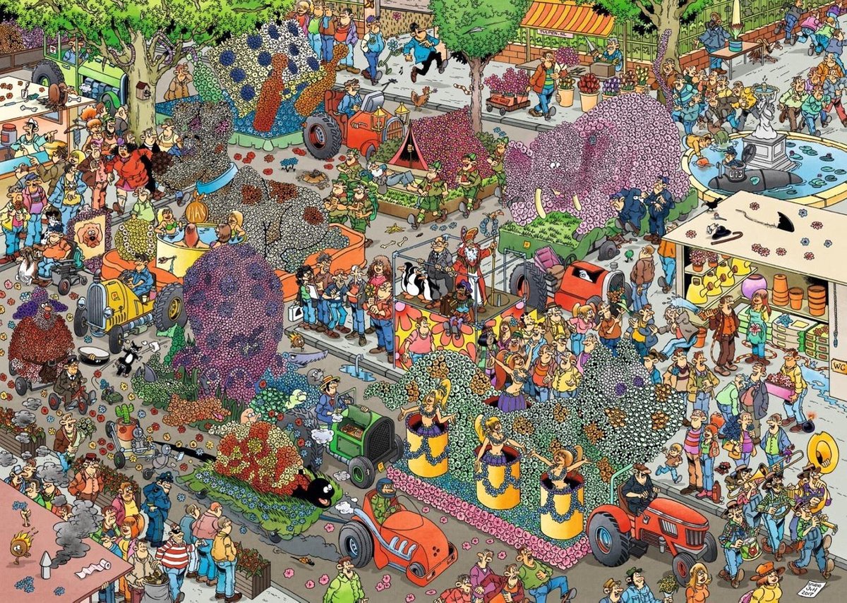 Jumbo Puzzel Jan Van Haasteren De Bloemencorso 1000 Stukjes