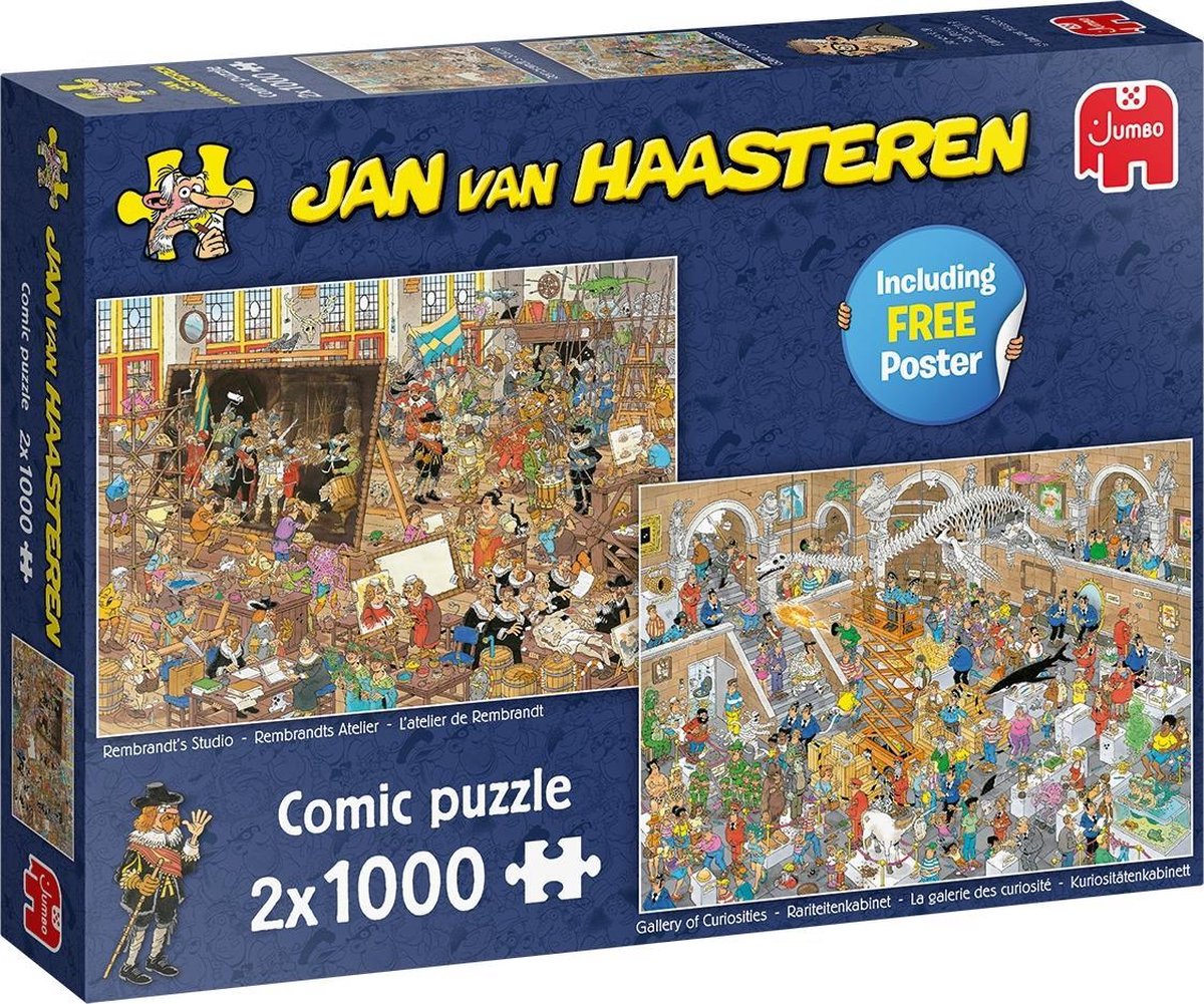 Jumbo Puzzel Jan Van Haasteren Dagje Museum 2x 1000